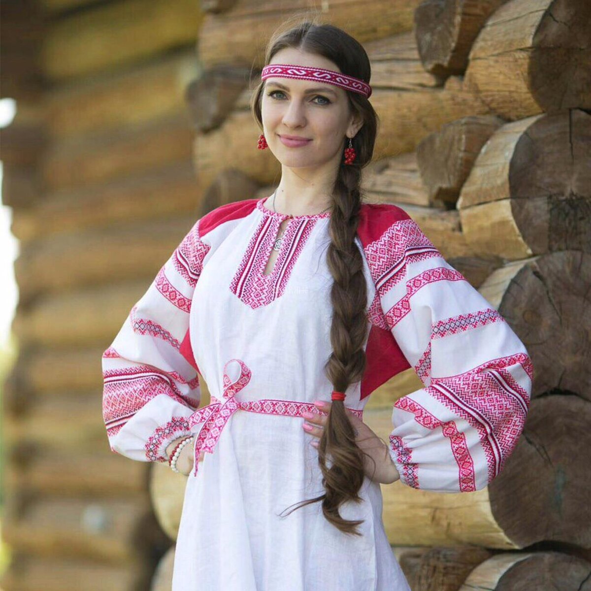 Girls in Slavic costumes in Belize