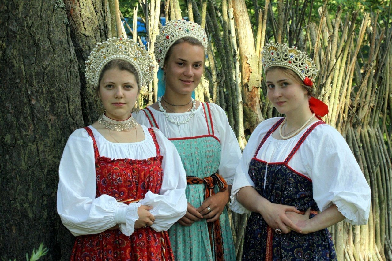Sexy model Girls in Slavic costumes in Belize